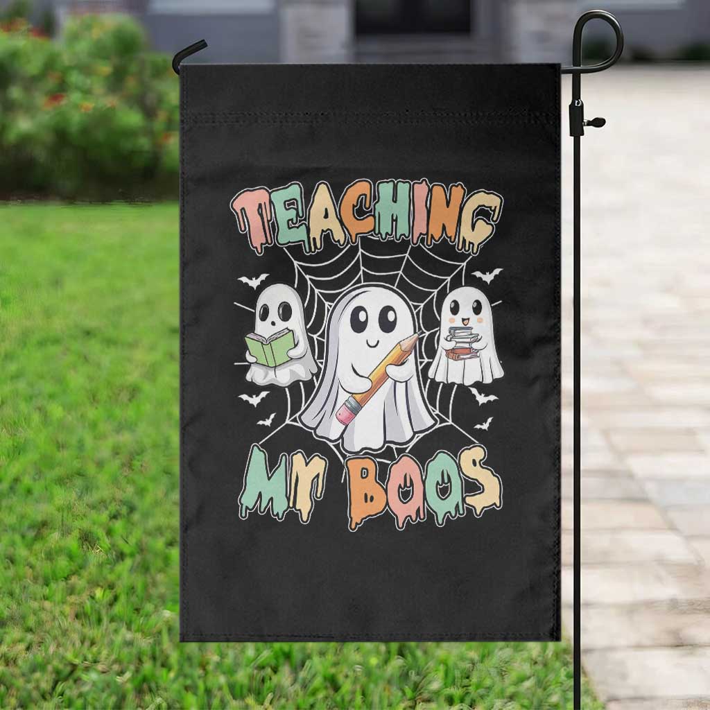Teacher Halloween Garden Flag Teaching My Boos Cute Ghost - Wonder Print Shop