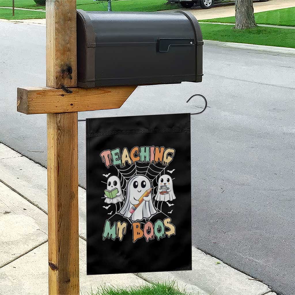 Teacher Halloween Garden Flag Teaching My Boos Cute Ghost - Wonder Print Shop