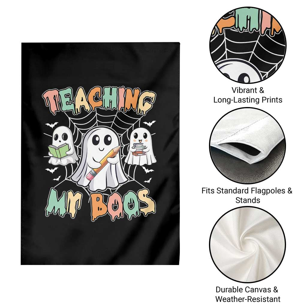 Teacher Halloween Garden Flag Teaching My Boos Cute Ghost - Wonder Print Shop