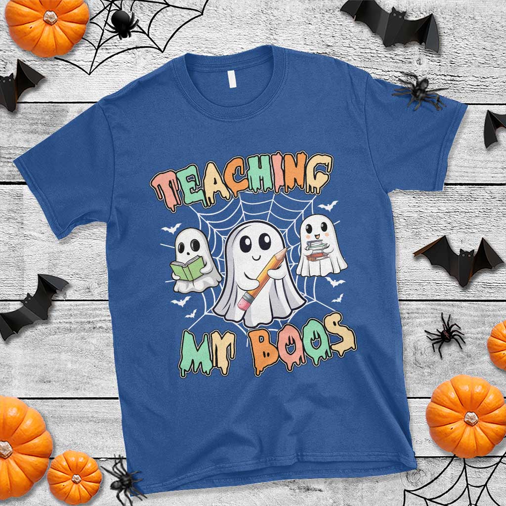 Teacher Halloween T Shirt Teaching My Boos Cute Ghost - Wonder Print Shop