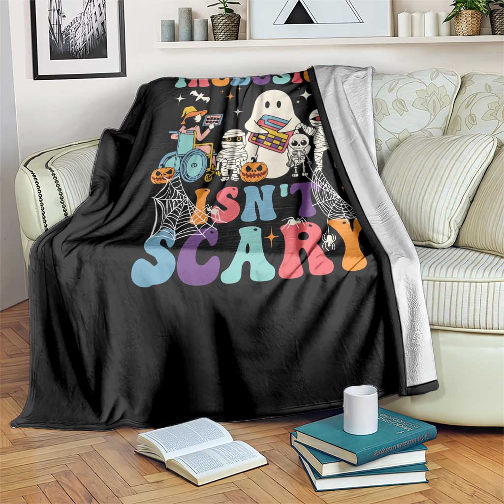 Special Teacher Halloween Throw Blanket Inclusion Isn't Scary - Wonder Print Shop
