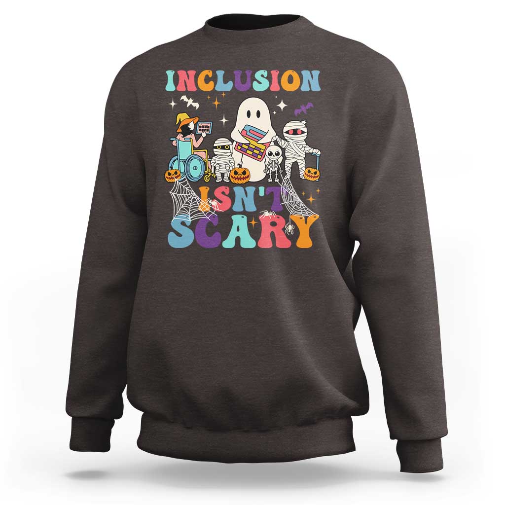 Special Teacher Halloween Sweatshirt Inclusion Isn't Scary - Wonder Print Shop