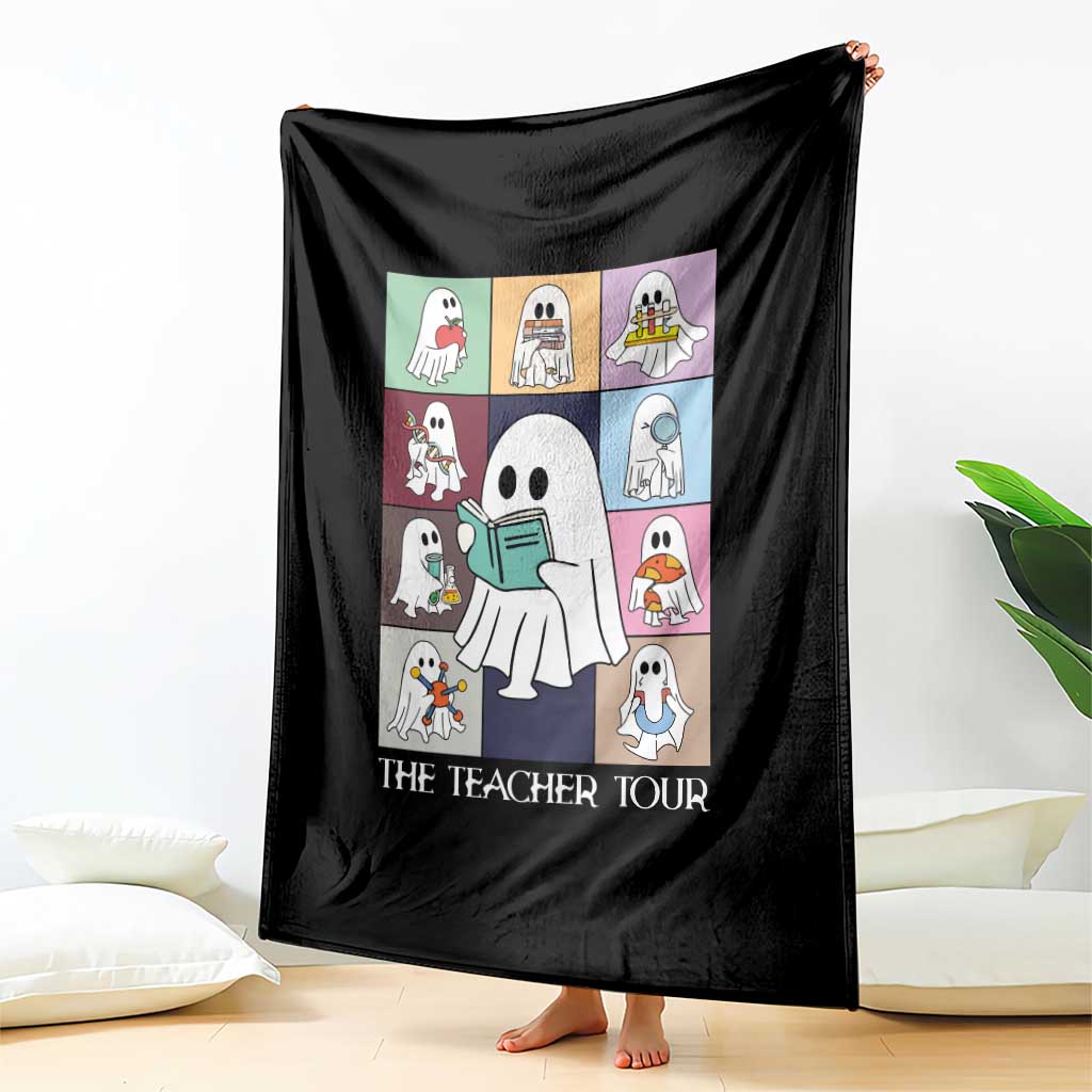 Science Teacher Halloween Throw Blanket Spooky Teacher Era - Wonder Print Shop