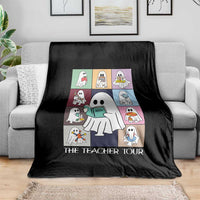 Science Teacher Halloween Throw Blanket Spooky Teacher Era - Wonder Print Shop