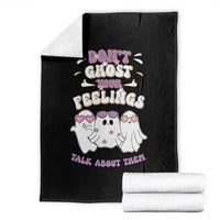 School Counselor Halloween Throw Blanket Don't Ghost Your Feelings Spooky Mental Health - Wonder Print Shop