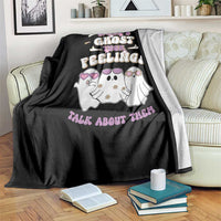 School Counselor Halloween Throw Blanket Don't Ghost Your Feelings Spooky Mental Health - Wonder Print Shop