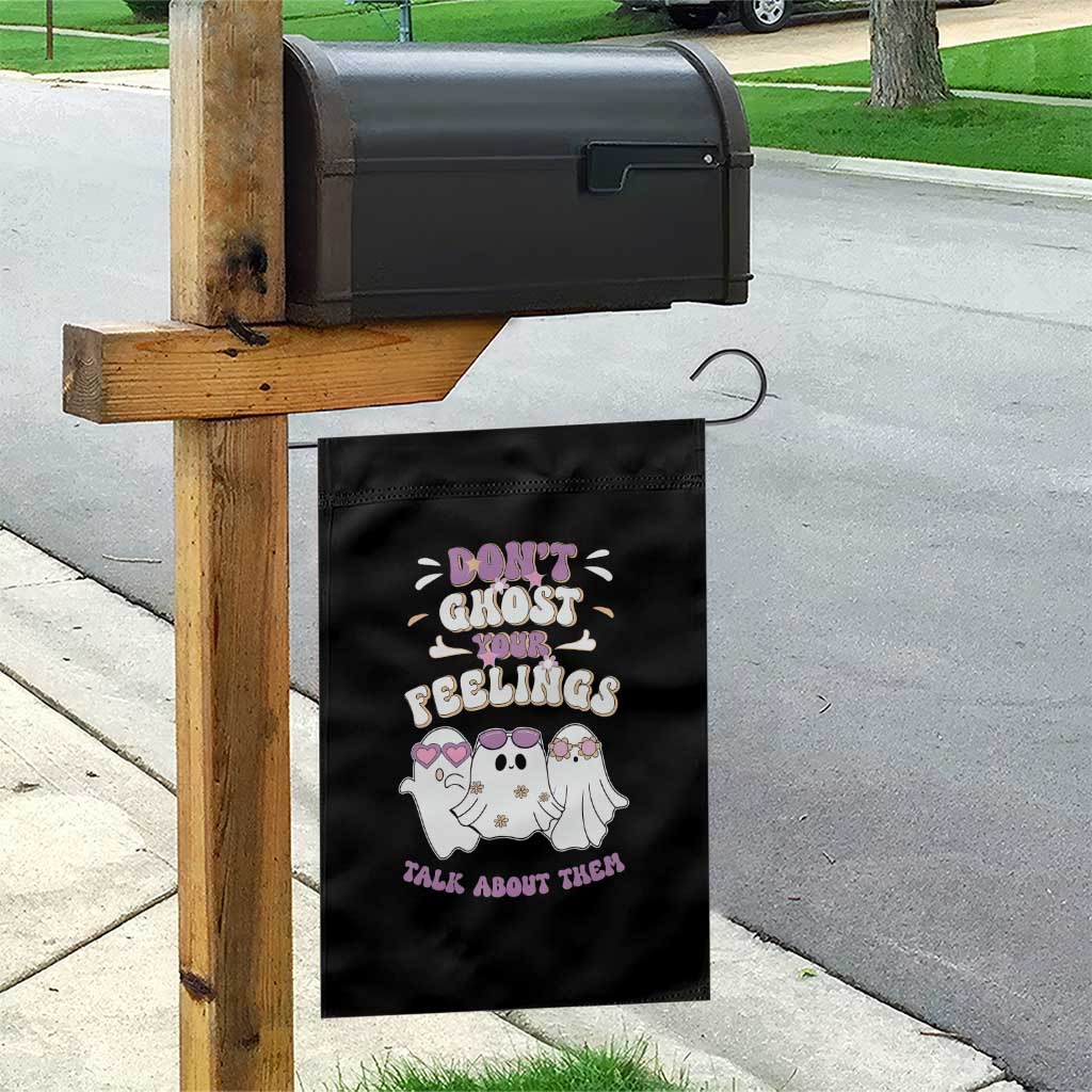 School Counselor Halloween Garden Flag Don't Ghost Your Feelings Spooky Mental Health - Wonder Print Shop