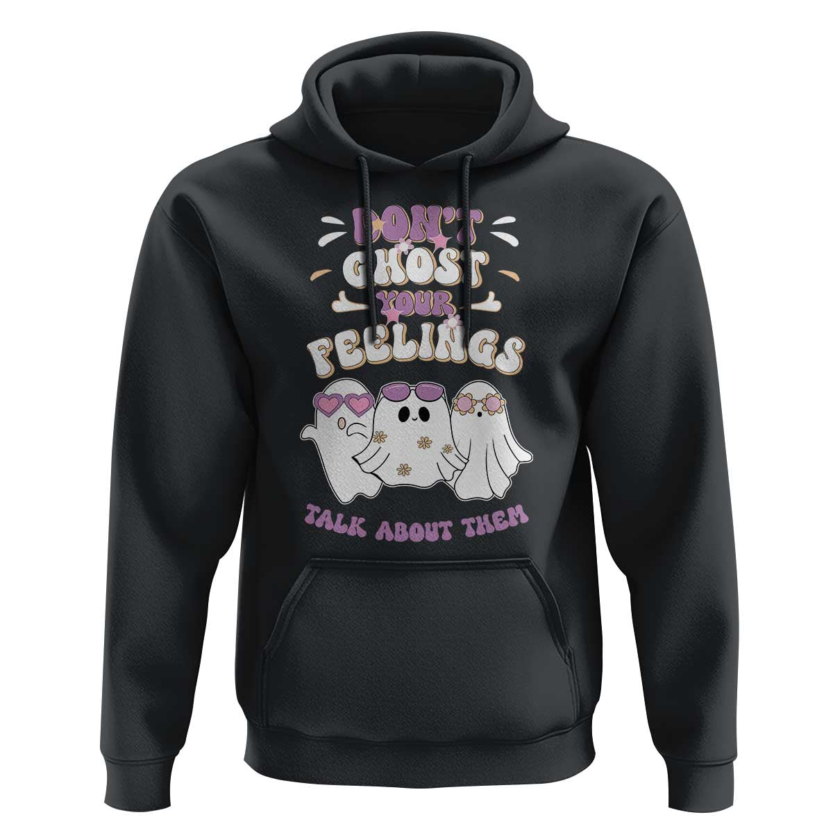 School Counselor Halloween Hoodie Don't Ghost Your Feelings Spooky Mental Health