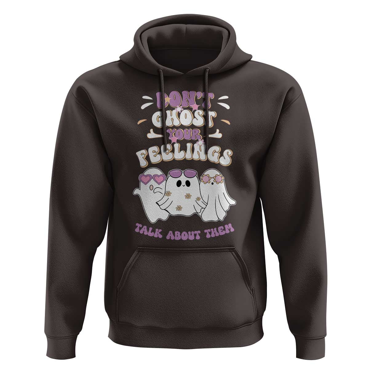 School Counselor Halloween Hoodie Don't Ghost Your Feelings Spooky Mental Health