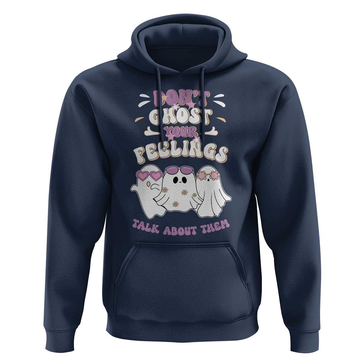 School Counselor Halloween Hoodie Don't Ghost Your Feelings Spooky Mental Health