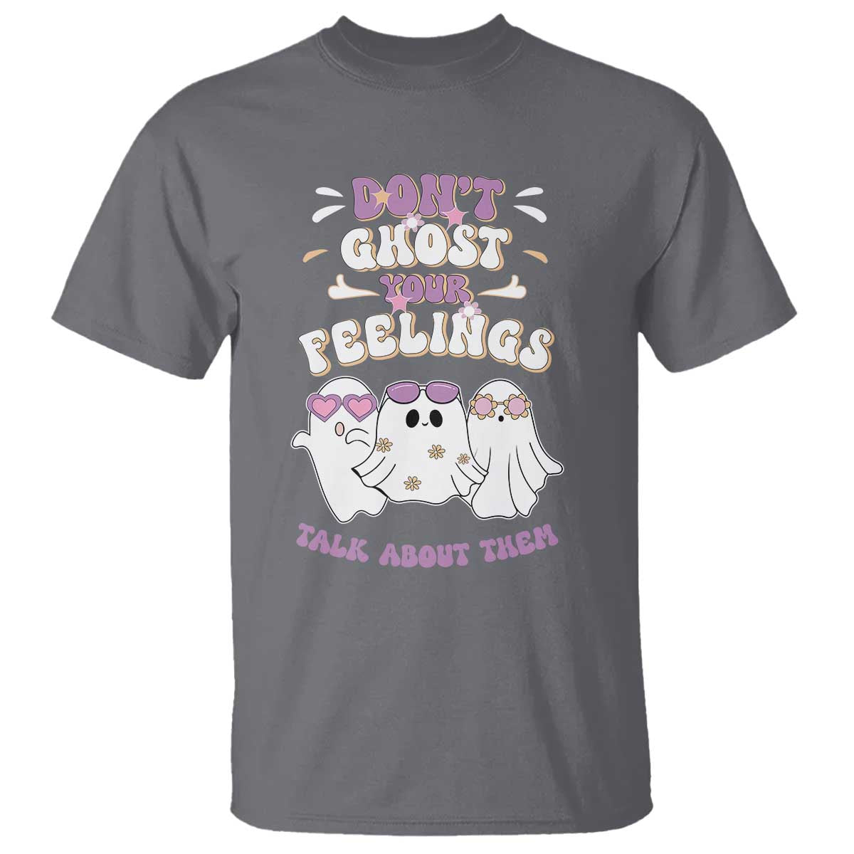 School Counselor Halloween T Shirt Don't Ghost Your Feelings Spooky Mental Health - Wonder Print Shop