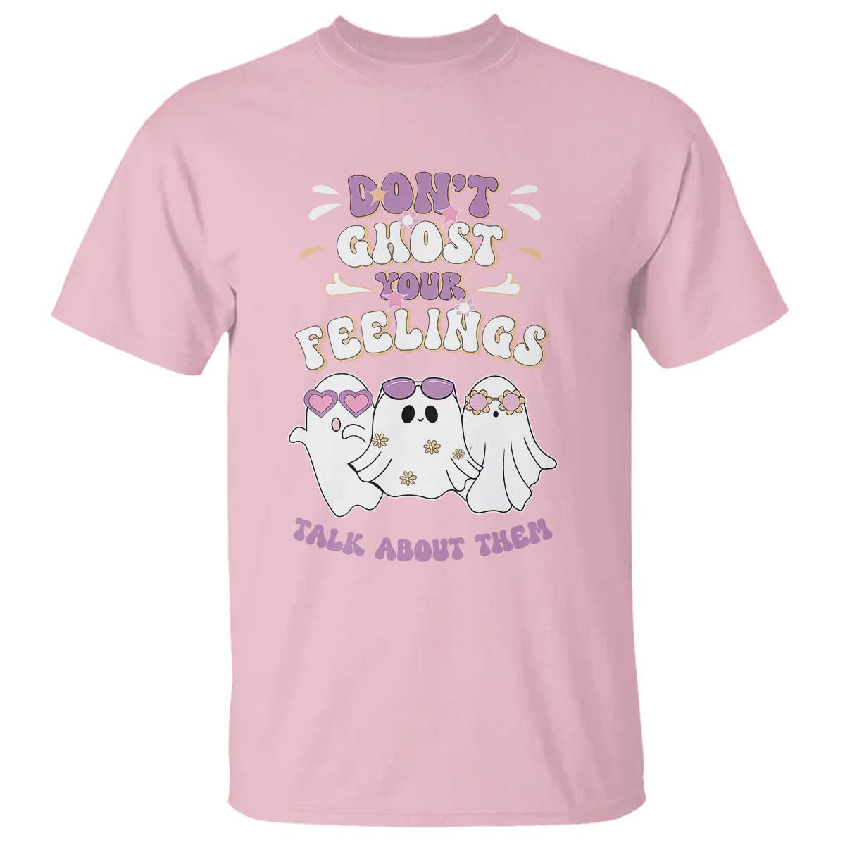 School Counselor Halloween T Shirt Don't Ghost Your Feelings Spooky Mental Health - Wonder Print Shop