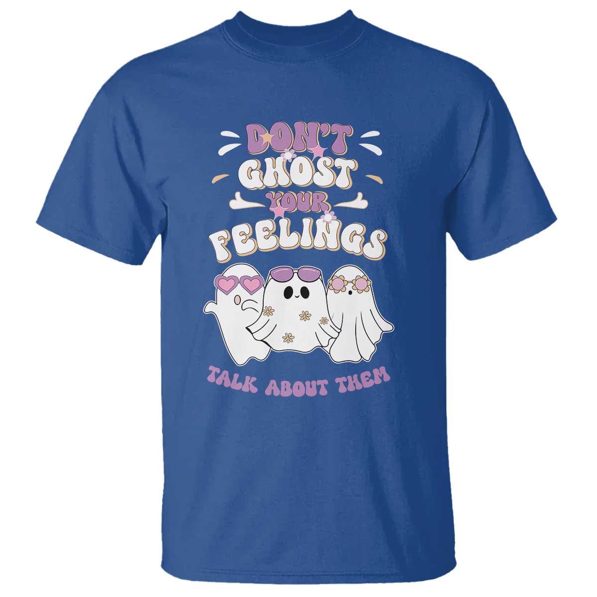 School Counselor Halloween T Shirt Don't Ghost Your Feelings Spooky Mental Health - Wonder Print Shop