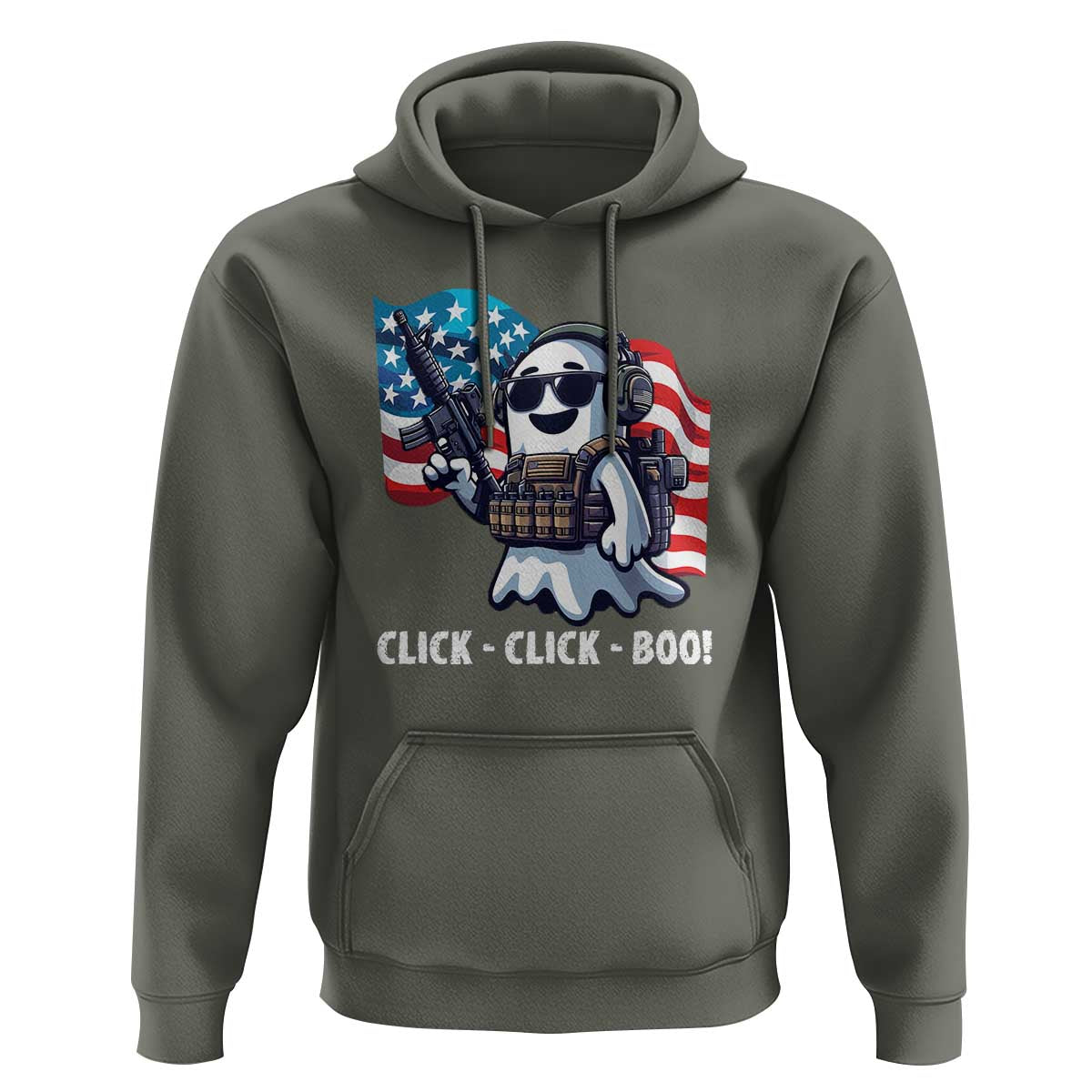 Halloween Veteran Hoodie Click Click Boo Army