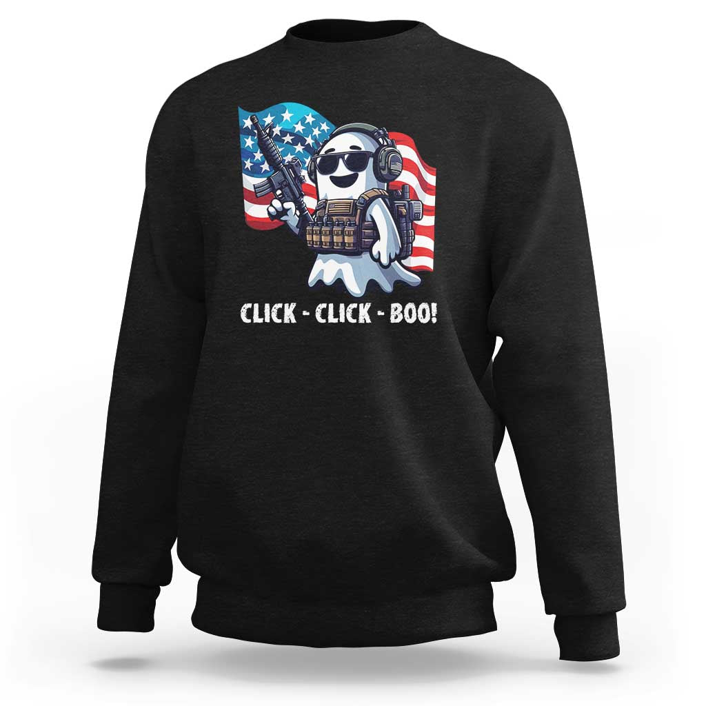 Halloween Veteran Sweatshirt Click Click Boo Army - Wonder Print Shop