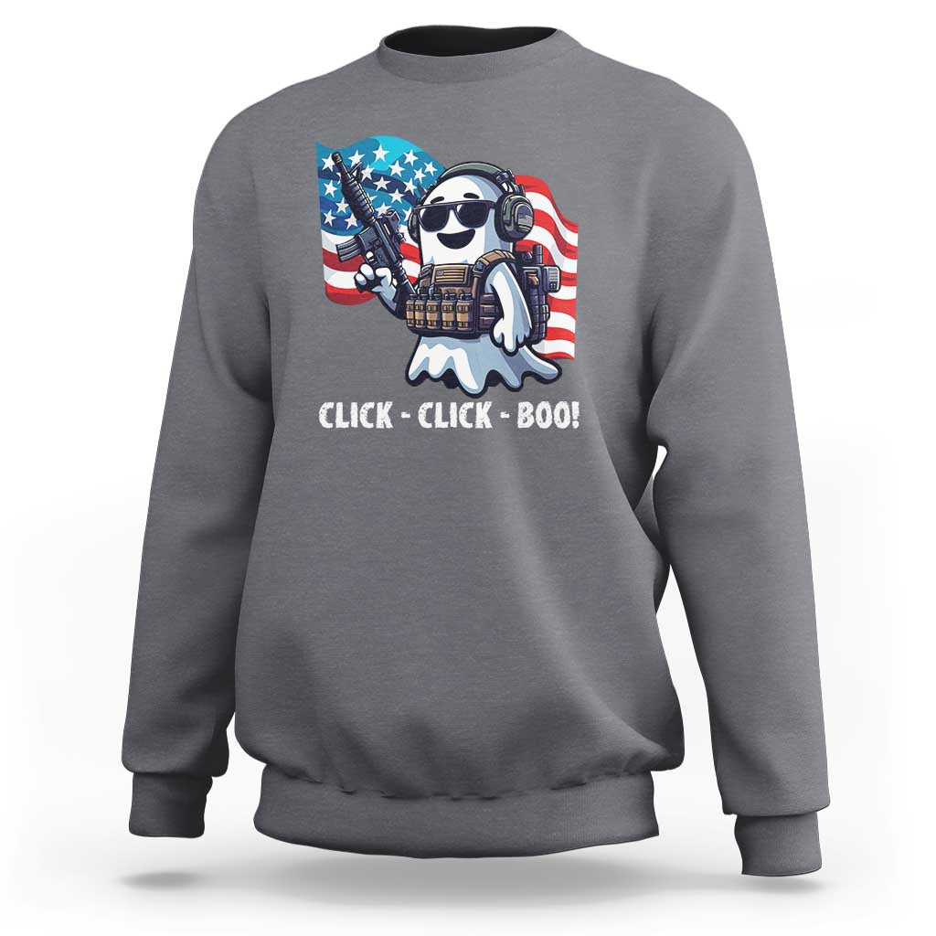 Halloween Veteran Sweatshirt Click Click Boo Army - Wonder Print Shop
