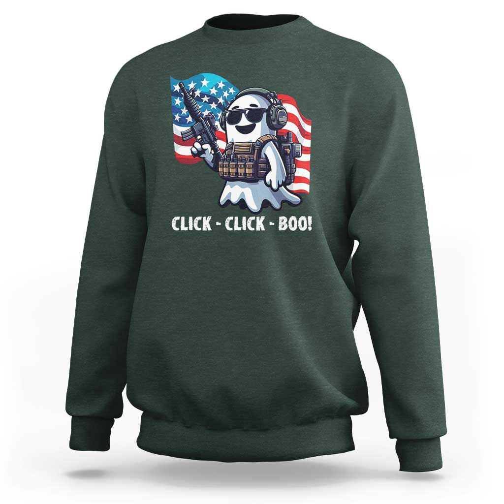 Halloween Veteran Sweatshirt Click Click Boo Army - Wonder Print Shop