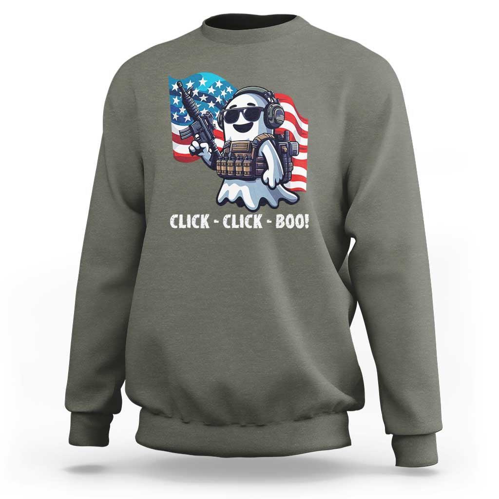 Halloween Veteran Sweatshirt Click Click Boo Army - Wonder Print Shop