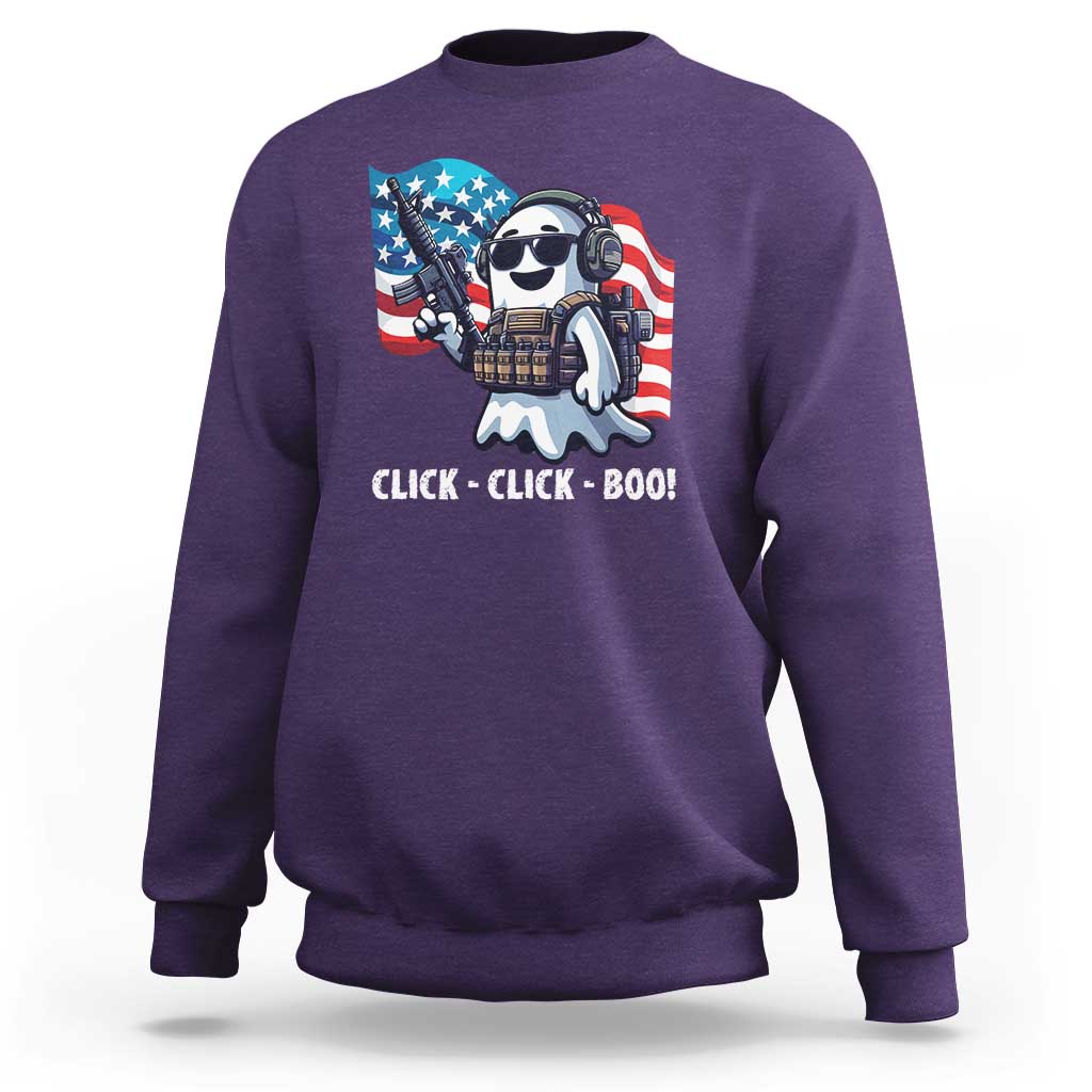 Halloween Veteran Sweatshirt Click Click Boo Army - Wonder Print Shop