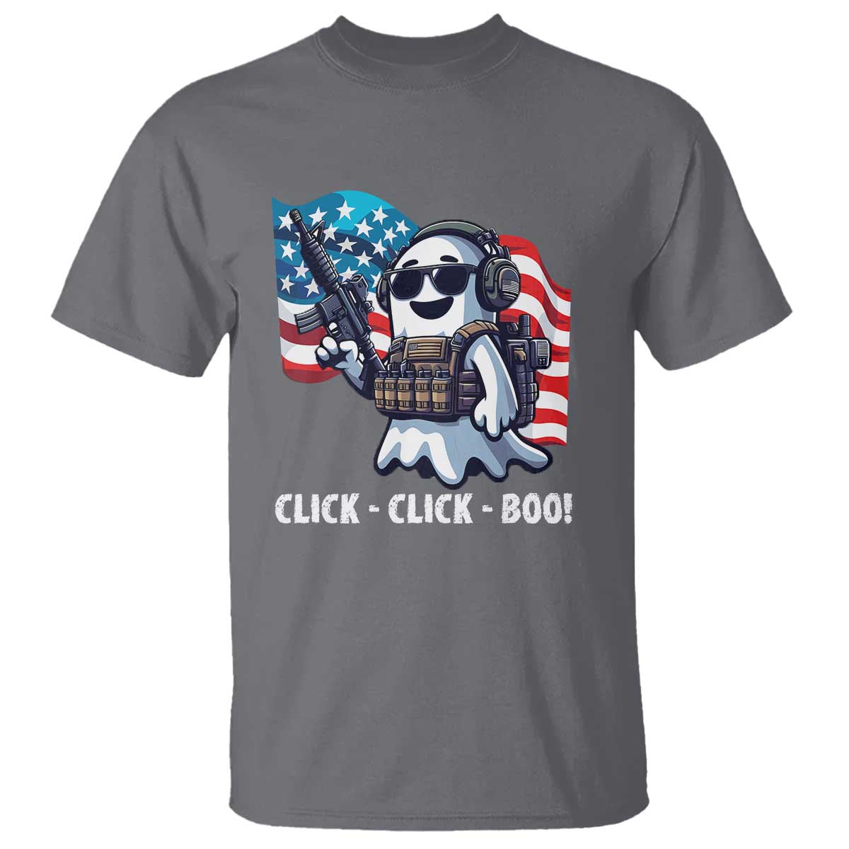 Halloween Veteran T Shirt Click Click Boo Army - Wonder Print Shop