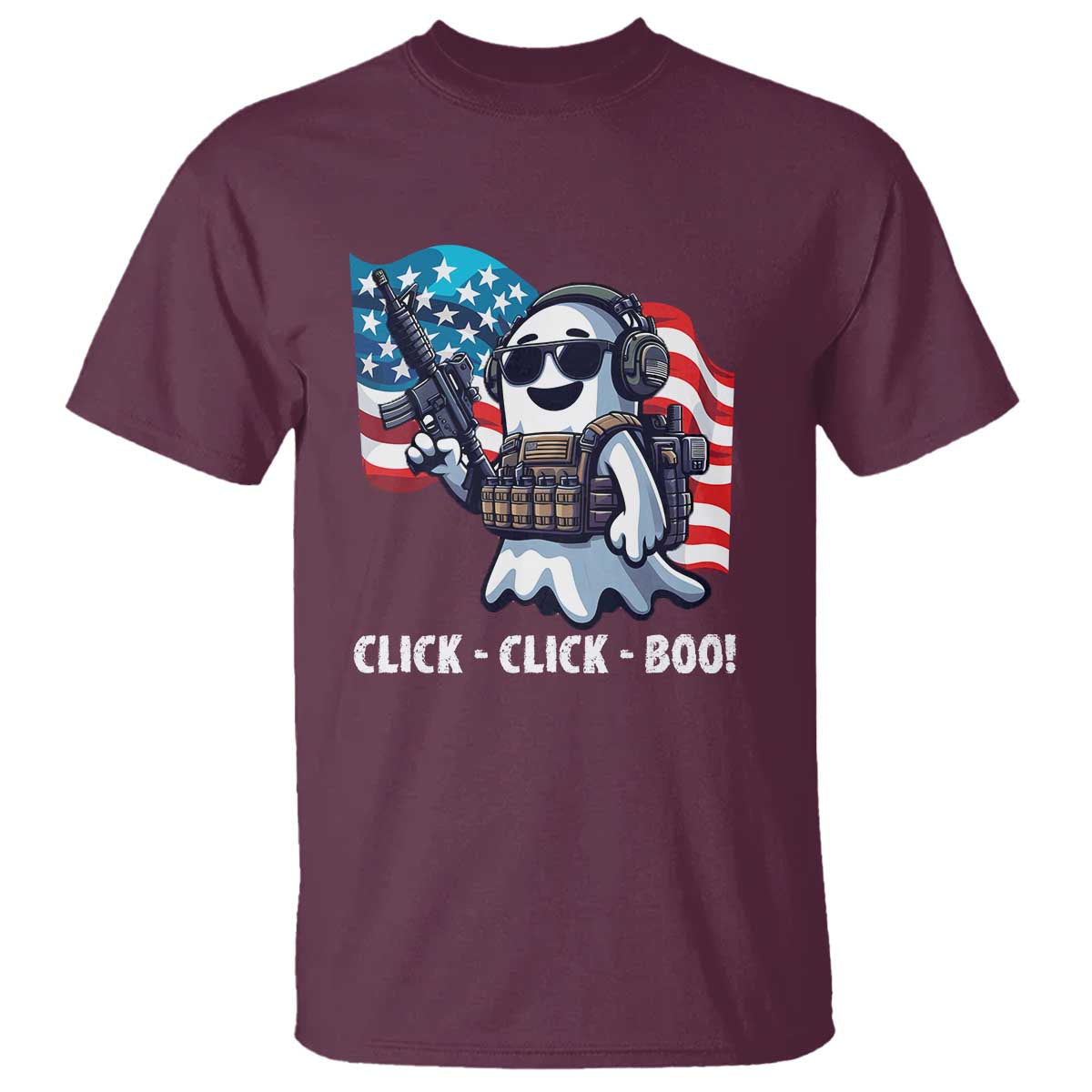 Halloween Veteran T Shirt Click Click Boo Army - Wonder Print Shop