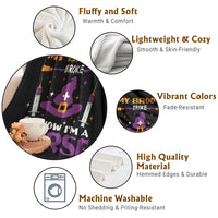 Nurse Halloween Throw Blanket My Broom Broke So Now Im A Nurse - Wonder Print Shop