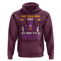 Nurse Halloween Hoodie My Broom Broke So Now Im A Nurse