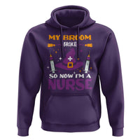 Nurse Halloween Hoodie My Broom Broke So Now Im A Nurse