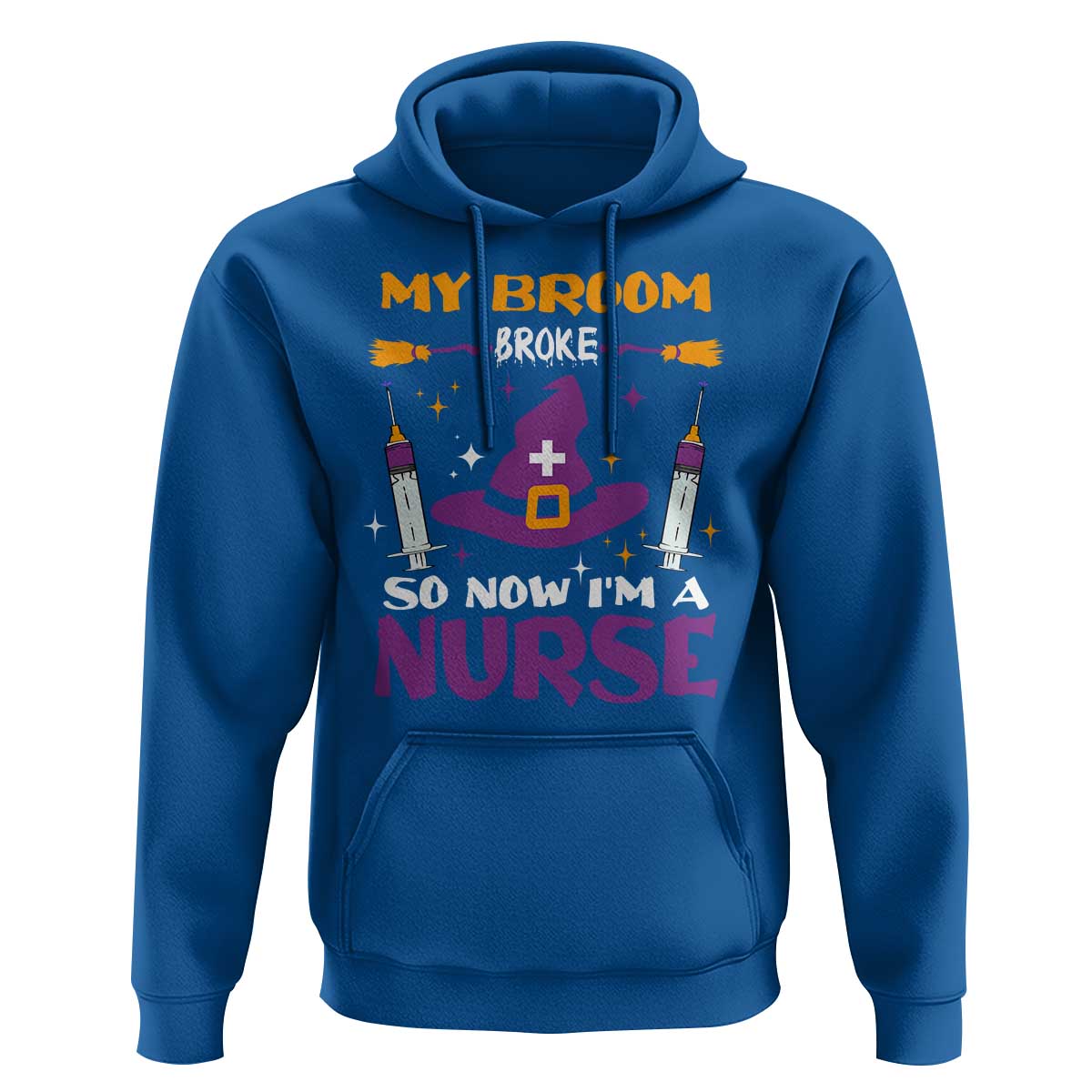 Nurse Halloween Hoodie My Broom Broke So Now Im A Nurse
