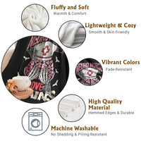 Nurse Halloween Throw Blanket Neuro Nurses Love Brains Skeleton - Wonder Print Shop