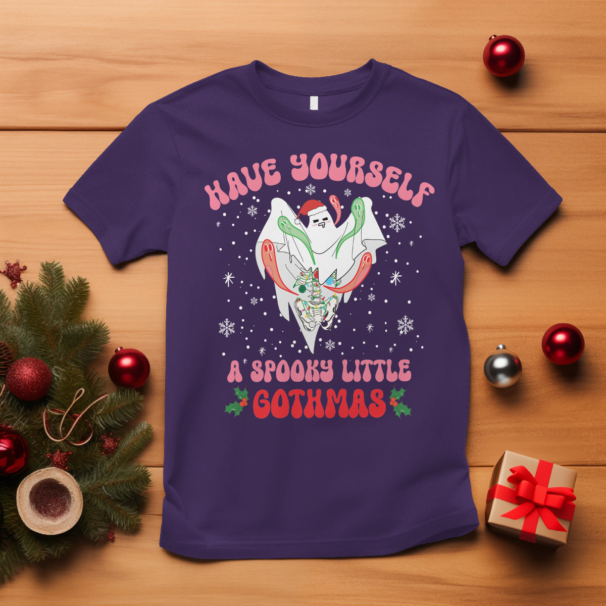 Have Yourself Spooky Little Gothmas Ghost Christmas Cute Boo T Shirt - Wonder Print Shop