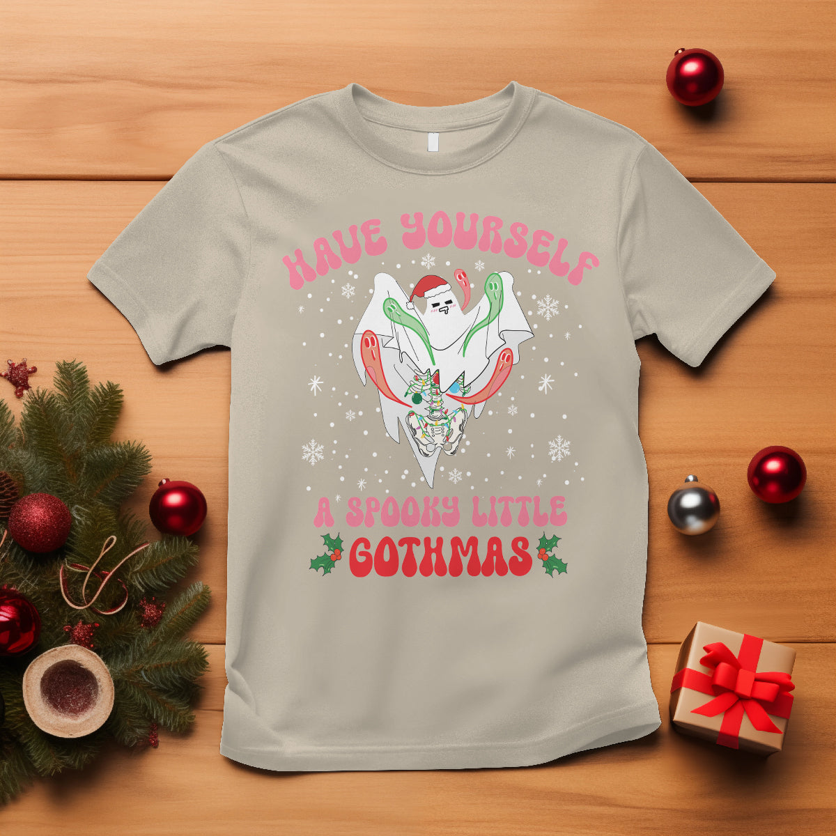 Have Yourself Spooky Little Gothmas Ghost Christmas Cute Boo T Shirt - Wonder Print Shop