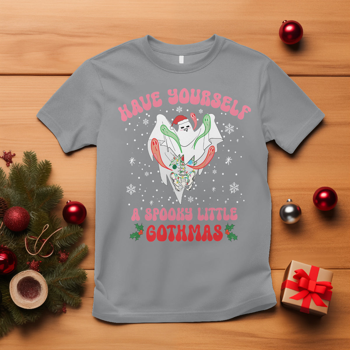 Have Yourself Spooky Little Gothmas Ghost Christmas Cute Boo T Shirt - Wonder Print Shop