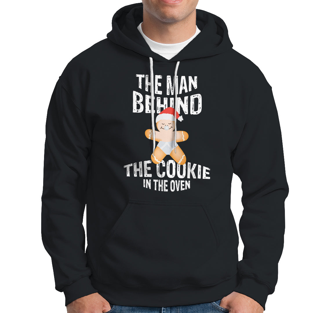 Christmas Pregnancy The Man Behind The Cookie In The Oven Gingerbread Baby Hoodie - Wonder Print Shop