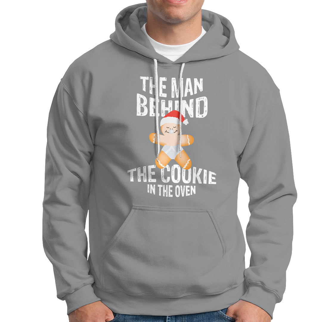 Christmas Pregnancy The Man Behind The Cookie In The Oven Gingerbread Baby Hoodie - Wonder Print Shop