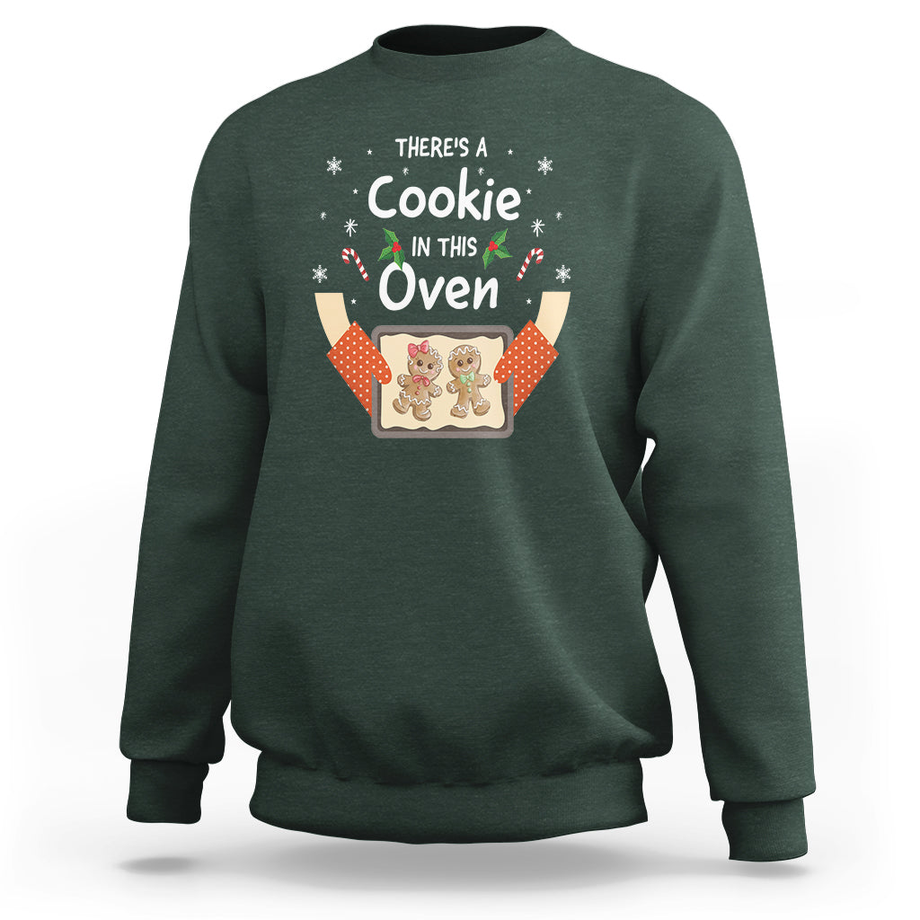 Christmas Pregnancy Gingerbread Baby Cookie In This Oven Sweatshirt - Wonder Print Shop