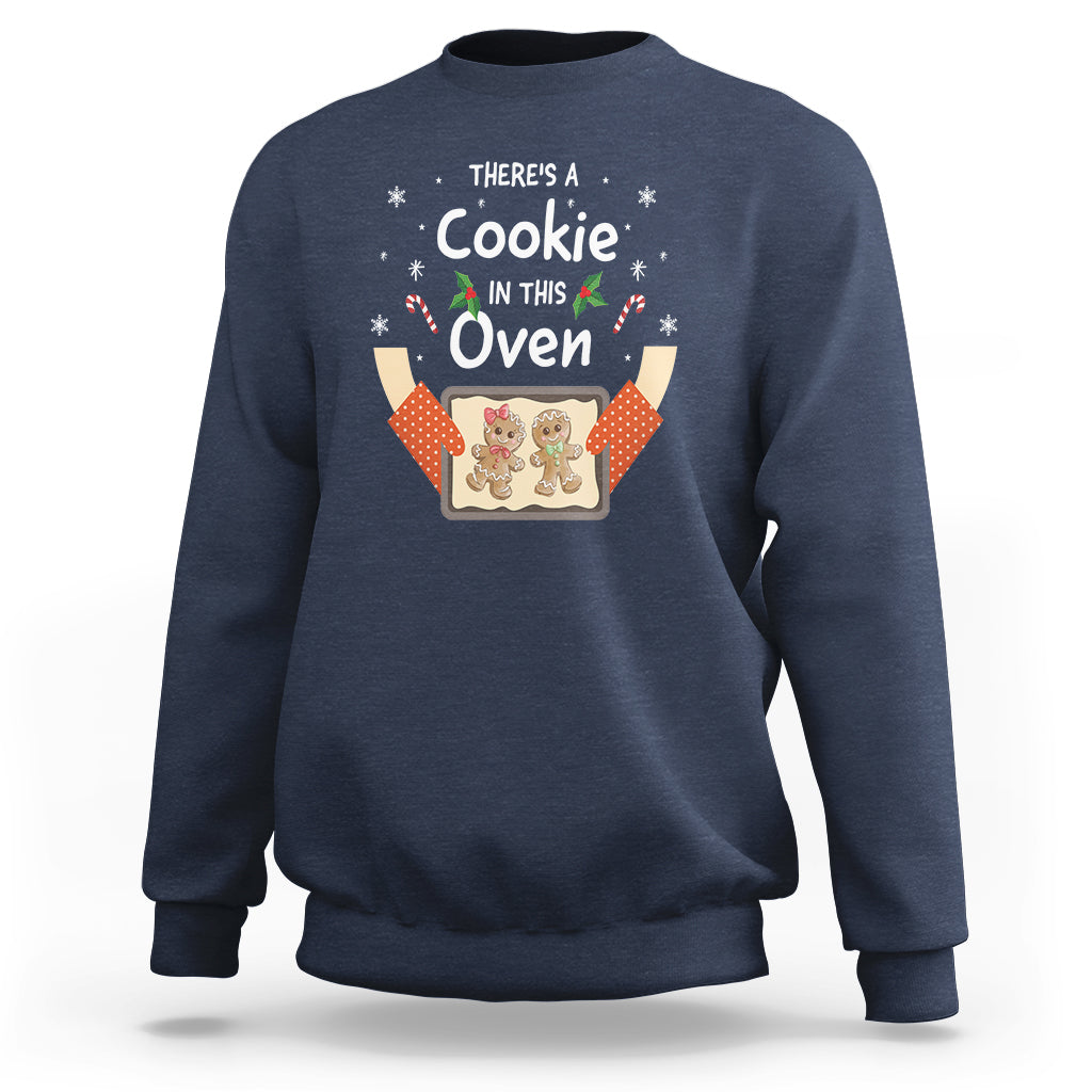 Christmas Pregnancy Gingerbread Baby Cookie In This Oven Sweatshirt - Wonder Print Shop