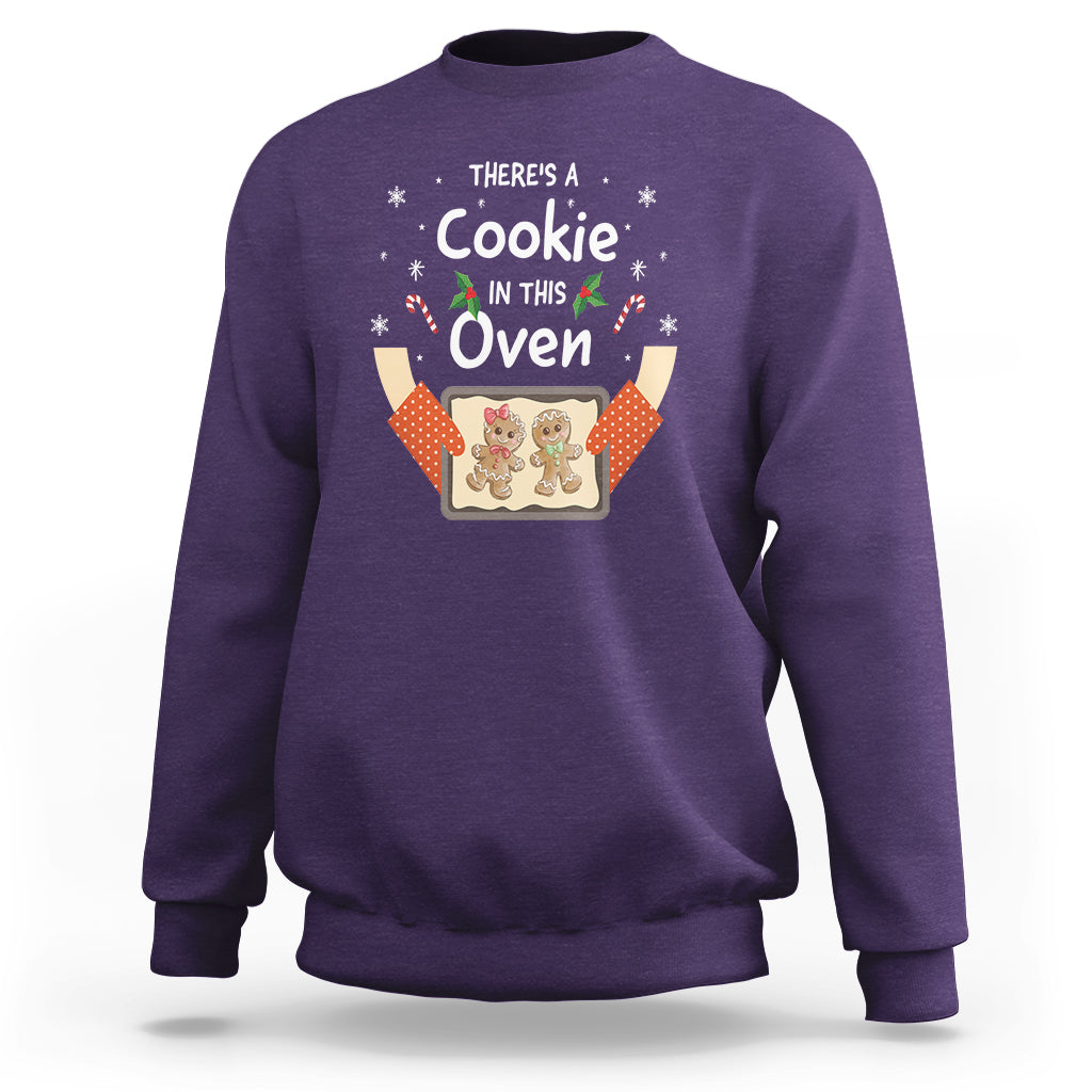 Christmas Pregnancy Gingerbread Baby Cookie In This Oven Sweatshirt - Wonder Print Shop