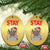 Funny Raccoon Xmas Christmas Ornament Stay Trashy Garbage Trashin Santa Hat - Wonder Print Shop