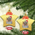 Funny Raccoon Xmas Christmas Ornament Stay Trashy Garbage Trashin Santa Hat - Wonder Print Shop