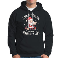 Christmas Hoodie I Can Get You On The Naughty List Cute Santa - Wonder Print Shop