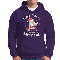 Christmas Hoodie I Can Get You On The Naughty List Cute Santa - Wonder Print Shop