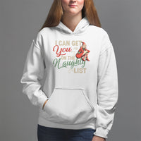 I Can Get You On The Naughty List Santa Lady Vintage Christmas Hoodie - Wonder Print Shop