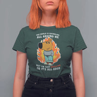 The World Is Crumbling All Around Me But Im Just Chilling So Its All Good T Shirt For Women - Wonder Print Shop