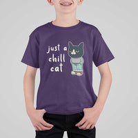 Funny Meme Just A Chill Cat T Shirt For Kid - Wonder Print Shop