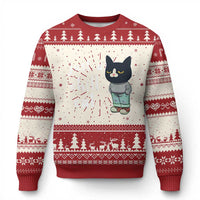 Funny Meme Just A Chill Cat Ugly Christmas Sweater - Wonder Print Shop