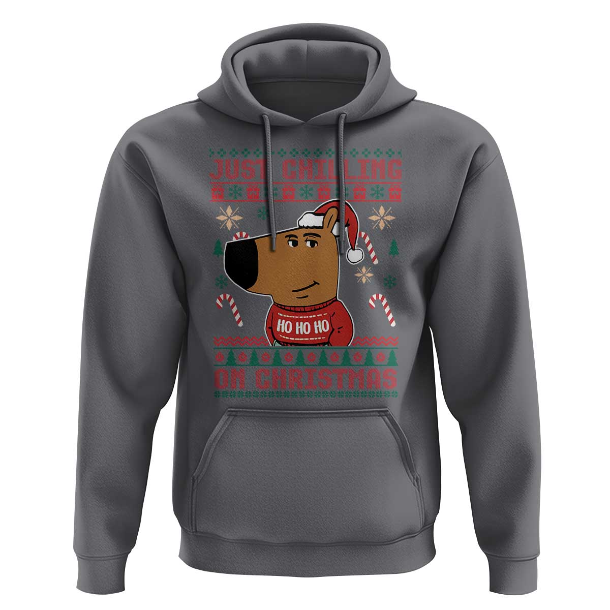 Funny Just Chilling On Christmas Meme Chillin Guy Hoodie