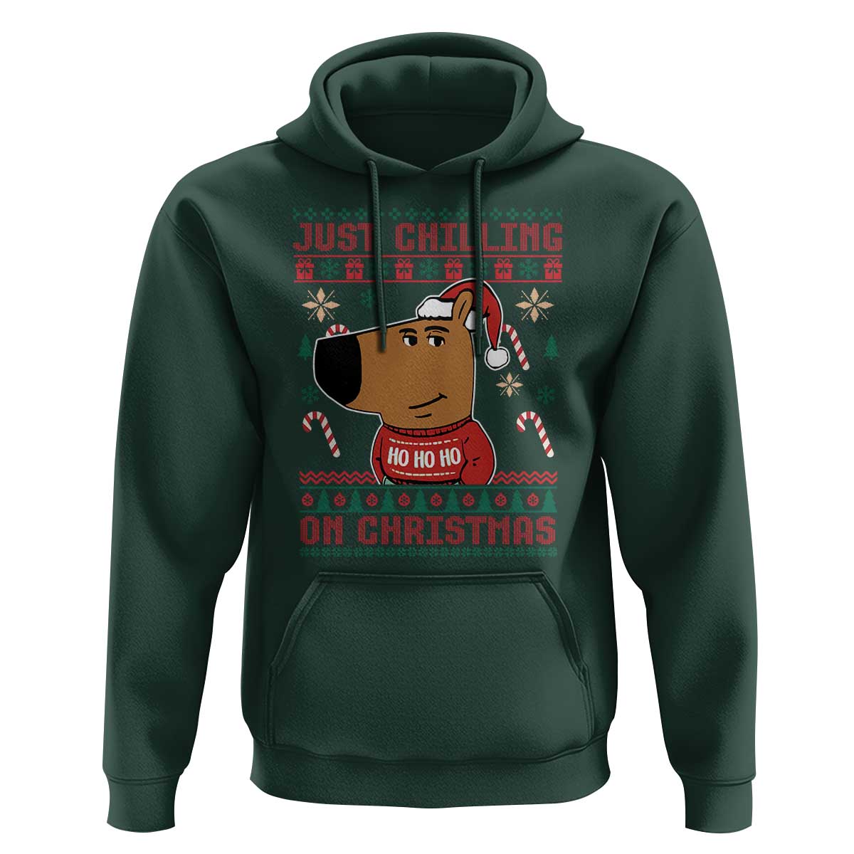 Funny Just Chilling On Christmas Meme Chillin Guy Hoodie