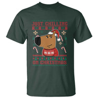 Funny Just Chilling On Christmas Meme Chillin Guy T Shirt - Wonder Print Shop