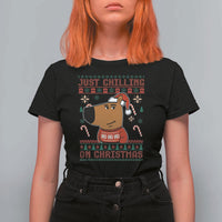 Funny Just Chilling On Christmas Meme Chillin Guy T Shirt For Women - Wonder Print Shop